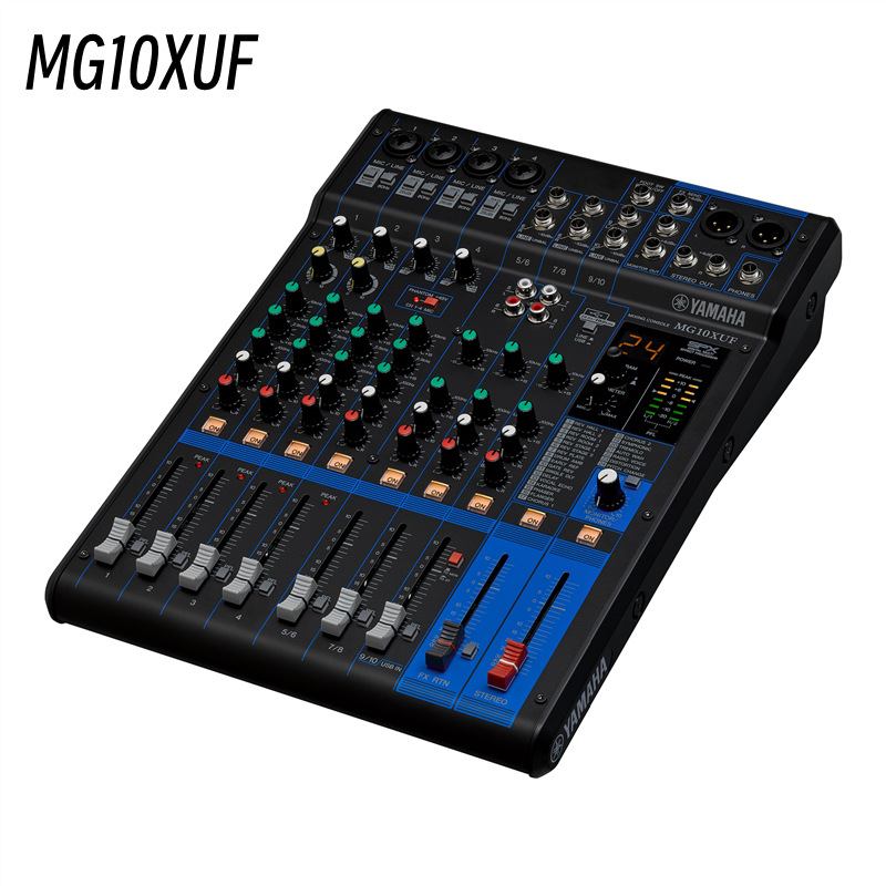 雅马哈YAMAHAMG10XUF调音台10路新款推子（)直播带调音台效果带