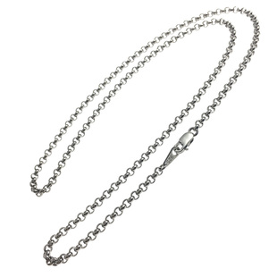 不拘S925纯银日韩细丸链男士项链镀白金素链简约百搭银色长款单链