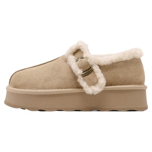 千百度厚底加绒勃肯鞋女冬季2025新款外穿保暖棉鞋百搭短筒雪地靴