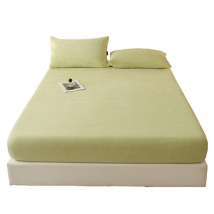 冬季牛奶绒床笠单件珊瑚法兰绒床罩床垫套罩席梦思保护套A类母婴