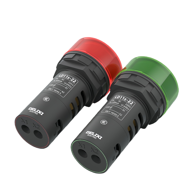 德力西220V指示灯LD11-22D电源LED信号灯24V红黄蓝蜂鸣器AD16-SM