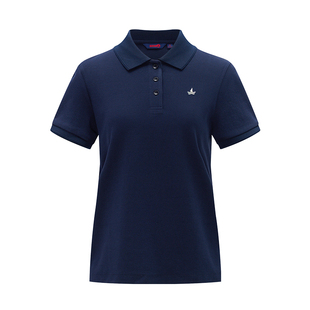 Navigare意大利小帆船夏季休闲短袖Polo衫女士翻领T恤修身菠萝衫