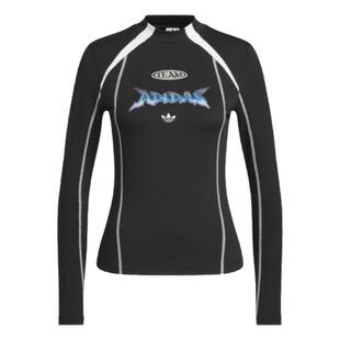 宽松上衣长袖T恤机车服女情人节adidas阿迪达斯官方outlets三叶草