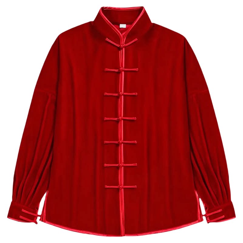 秋冬季加厚太极服金丝绒男女武术练功服功夫表演服太极拳服中国风