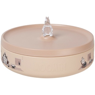 芬兰姆明moomin分格收纳果盘糖果干果盒零食盒子储藏盘子带盖餐具