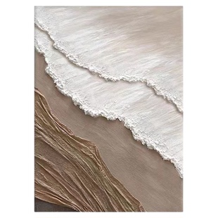 手绘油画《浪花》侘寂风装饰画客厅现代抽象玄关肌理挂画餐厅卧室
