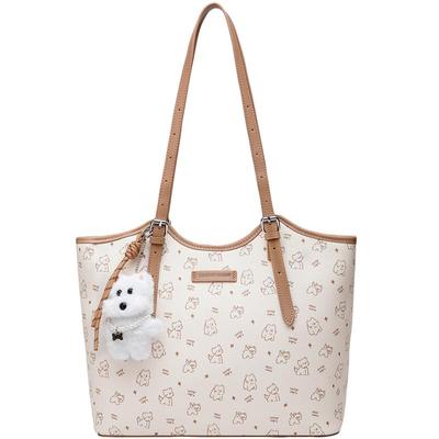 稻草人可爱大容量托特包时尚印花