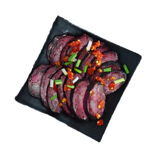 猪血丸子湖南邵阳宝庆特产血粑圆子农家自制柴火烟熏贵州腊豆腐干