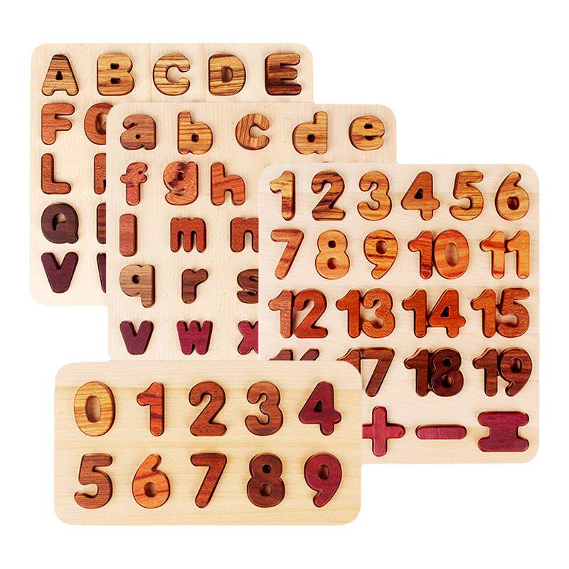 蒙氏教具数字字母认知实木制作