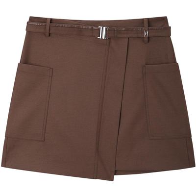 太平鸟女装巴恩风半身裙新款高腰A字短裙A1GEF1124