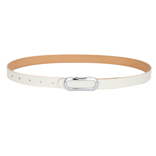 皮带女真皮头层纯牛皮时尚白色百搭宽窄腰带新款装饰配裙牛仔裤带