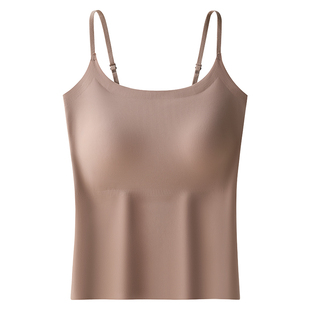猫人粉底液肤色吊带背心女2026新款冰丝内搭隐形无痕打底美背内衣