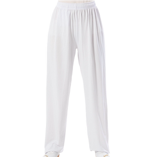 太极裤女灯笼裤武术训练裤冰丝太极裤功夫练功裤男秋冬阔腿太极裤