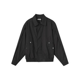 Hualun春装新款衣服男飞行员夹克男生痞帅外套男cleanfit翻领外衣