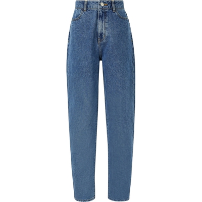 AMOMENTO女士贴花高腰直筒牛仔裤