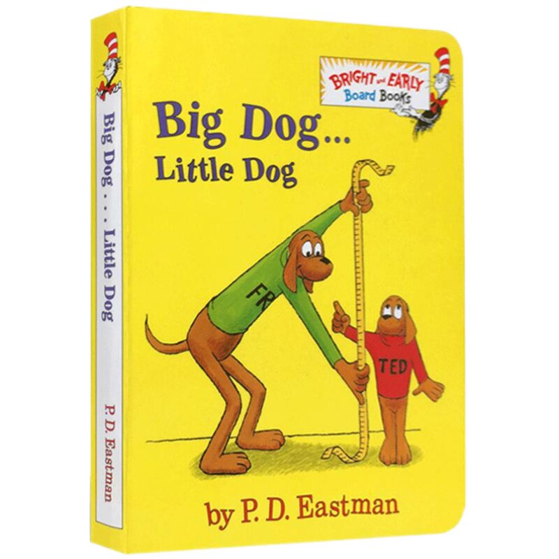 【送音频】英文原版低幼适龄版 苏斯博士Big Dog Little Dog 大狗小狗反义词 撕不烂儿童纸板书are you my mother同作者童书