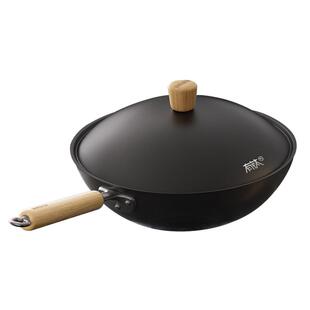 苏泊尔铁锅不粘锅有钛无涂层炒锅家用炒菜锅免开锅电磁炉燃气专用