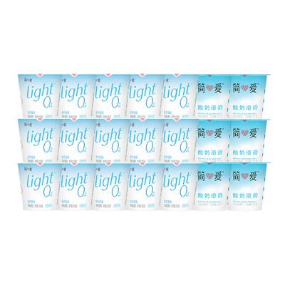 简爱酸奶light 0%蔗糖高钙酸奶+原味滑滑组合21杯