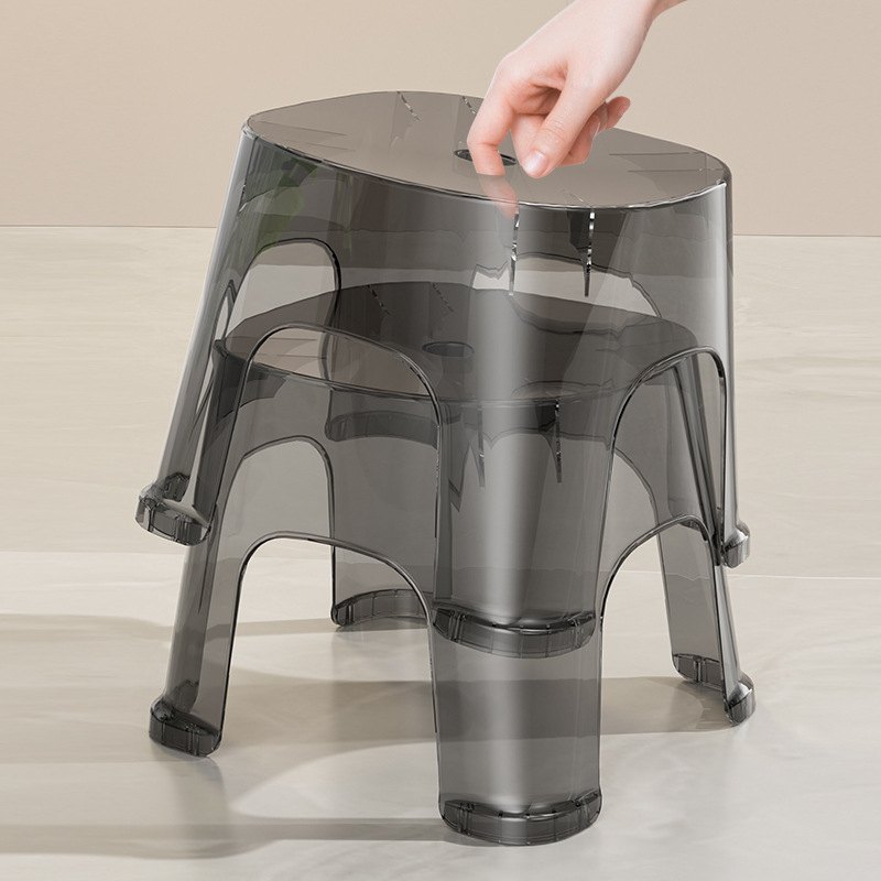 凳子PET高透明家用加厚板凳椅子儿童塑料客厅小型矮凳圆凳小