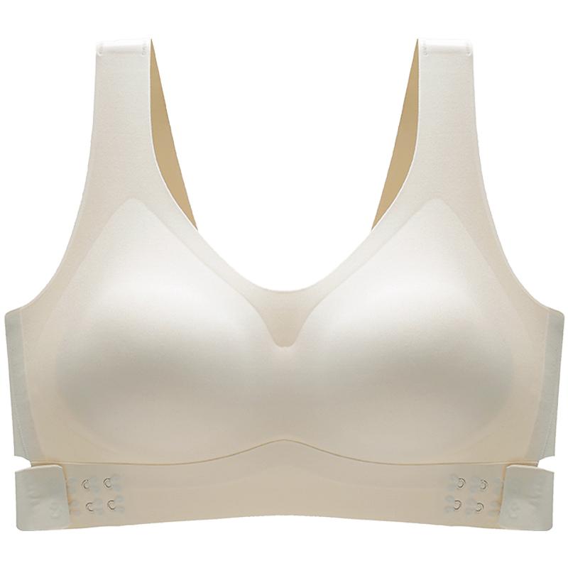 无痕内衣女小胸聚拢前扣交叉美背背心式文胸无钢圈薄款防下垂胸罩