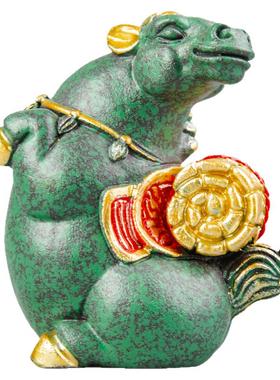 青砂石马上博才摆件创意生肖马