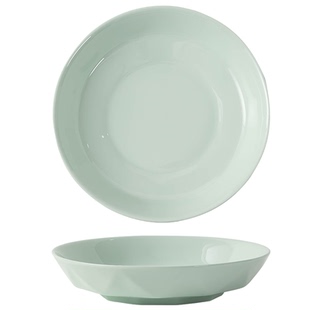 盘子菜盘家用2025新款陶瓷纯色青瓷创意深盘组合餐盘碟子餐具套装