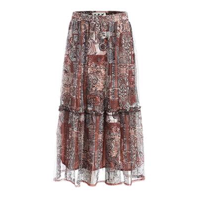 声雨竹半身裙A字型优雅