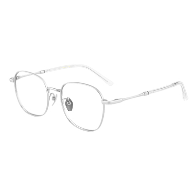 超轻纯钛近视眼镜男女款清冷银框