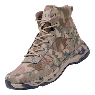2025新款高帮春秋户外软底防滑登山鞋男超轻透气休闲训练工装靴女