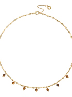 HERBE合璧 留光彩宝虎眼石款项链叠戴链毛衣链日常时尚百搭通勤女