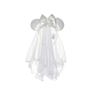 520领证登记公主头纱发箍白色蕾丝婚纱米妮头箍生日拍照道具头饰