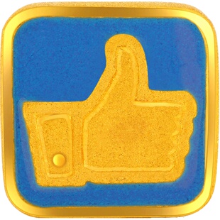 justgold鎮金店partyfun点赞黄金足金耳钉耳环1321161Y