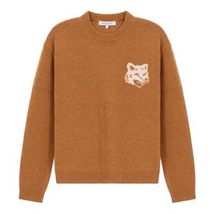 MAISON KITSUNE 男士狐狸头羊毛圆领毛衣针织衫银泰百货 301574