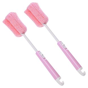 日本进口伸缩长柄洗杯刷家用海绵杯子保温杯奶瓶水杯刷清洁无死角