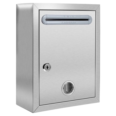 学校意见箱不锈钢顶投户外信箱建议幼儿园投递信报箱超大号带锁