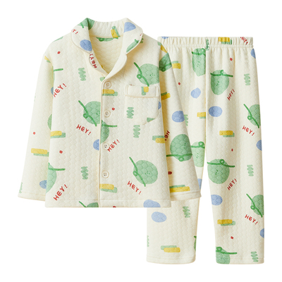 儿童棉家居服套装红豆