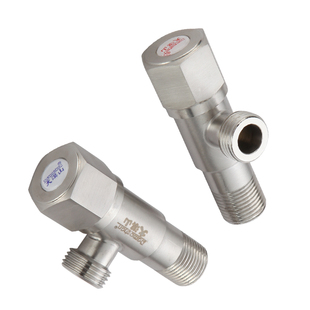 加长304不锈钢角阀双用热水器三四通角阀分水器一进双三出开关阀