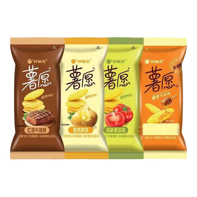 好丽友薯愿薯片散称混合原味番茄薯片