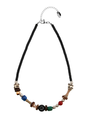 自然论复古串珠项链天然玛瑙臧式风格原创手工多宝项链明星同款