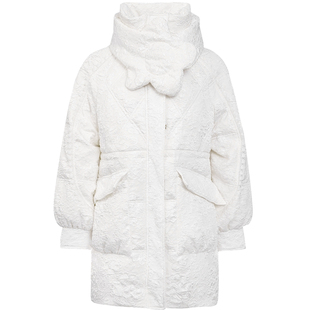 GW大码女装韩系压花羽绒服2025冬季新款胖mm白鸭绒甜美时尚面包服