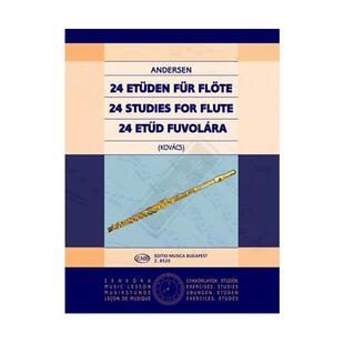 安德森 长笛练习曲 24首 Op15 长笛独奏 布达佩斯 原版乐谱书 Andersen Joachim 24 Studies for flute Z8520