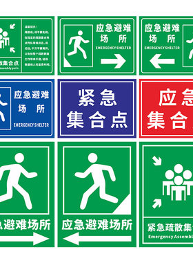 紧急疏散集合点标识牌
