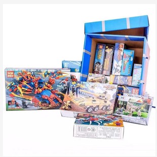 积木玩具套装空投箱积木大礼盒拼装儿童积木盲盒生日礼物男孩女孩