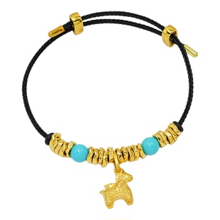 【严选】18k金点钻马上有钱花手串女原创大师设计款不脱模WT0603