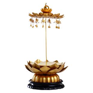 佛像莲花座发光佛堂垫高托高佛菩萨的底座鎏金璎珞宝盖幢幡led灯
