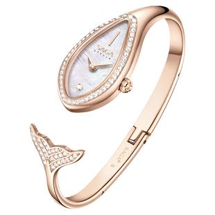 SAGA世家手表女手镯表美人鱼手表小表盘复古时尚轻奢腕表新年礼物