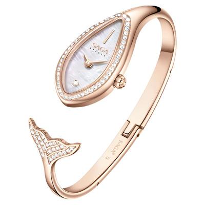 轻奢小众手镯表美人鱼送女友礼物