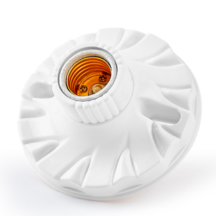 家用86型E27大小螺口明暗装全陶瓷灯座灯头LED光源灯泡防水底座