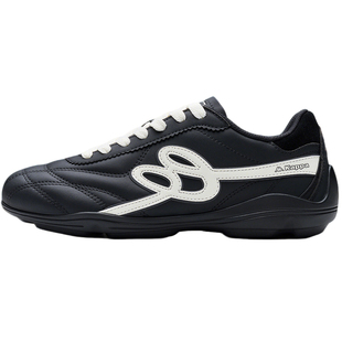 Kappa K520男鞋黑色复古德训鞋男女2026新款板鞋休闲鞋子女运动鞋