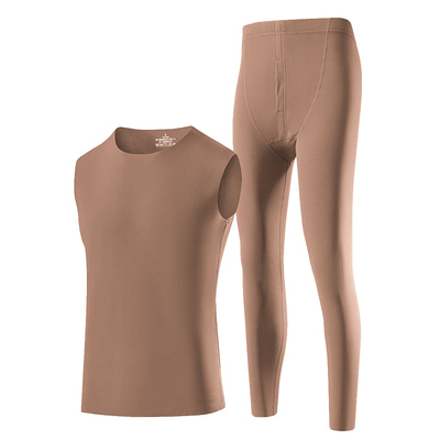 双面绒无痕内衣男士套装蓄热保暖